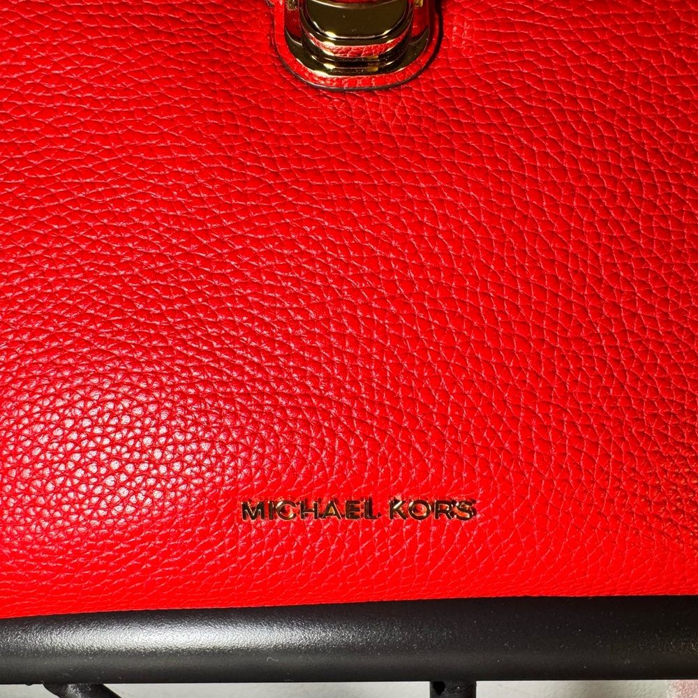 Michael Kors Red Studded Backpack - Picture 2 of 11